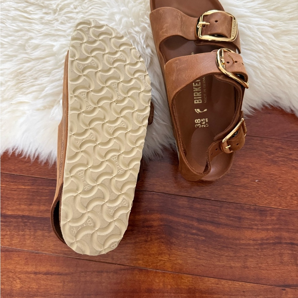 Birkenstock Milano Big Buckle Sandals - Cognac - Picture 3 of 5